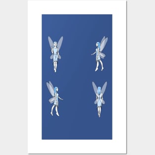 Blue Fairies on Blue Posters and Art